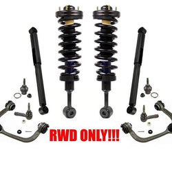 F150 04-08 Mark LT 06-08 Rear Wheel Drive Struts Rr Shocks Control Arms Tie Rods
