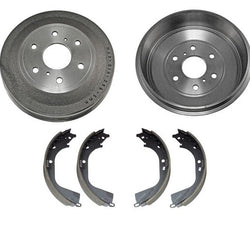 For 2009-2013 Chevrolet Silverado 1500 2 Rear Brake Drums & Rear Brake Shoes