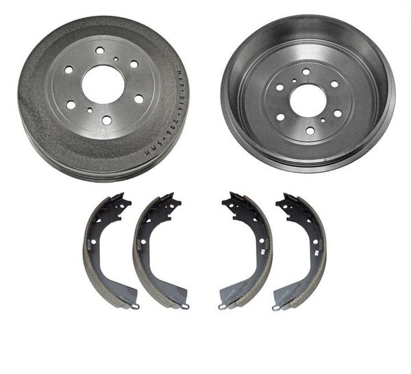 For 2009-2013 Chevrolet Silverado 1500 2 Rear Brake Drums & Rear Brake Shoes