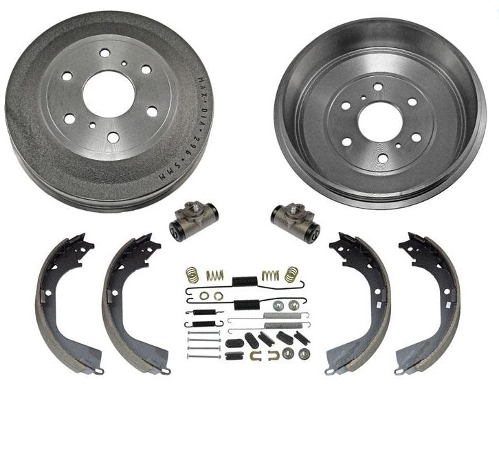 Fits 09-13 Chevrolet Silverado 1500 2 Rear Brake Drums & Brake Shoes 6Pc 6400LB