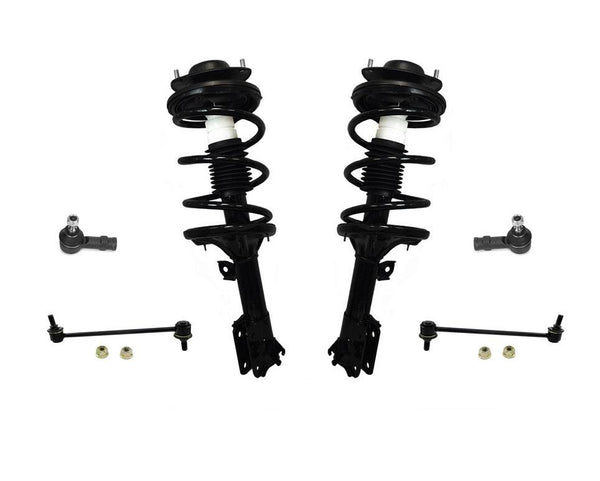 Front Completed Spring Struts Bar Links and Tie Rods Fits For Santa Fe 01-06 6Pc
