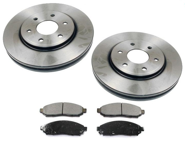 Front Brake Rotor & Brake Pads For Nissan Frontier Rear Wheel Drive 2.5L 05-2014