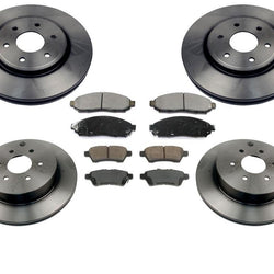 Front & Rear Brake Rotors & Ceramic Pads for Nissan Pathfinder 4.0L 2005-2012