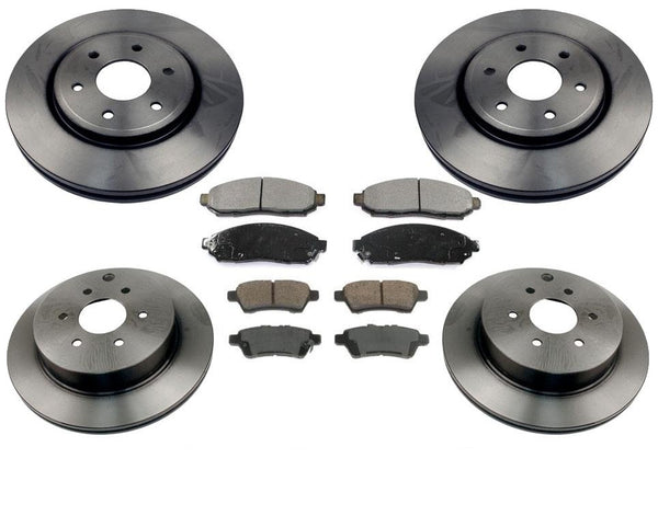 Front & Rear Brake Rotors & Ceramic Pads for Nissan Pathfinder 4.0L 2005-2012