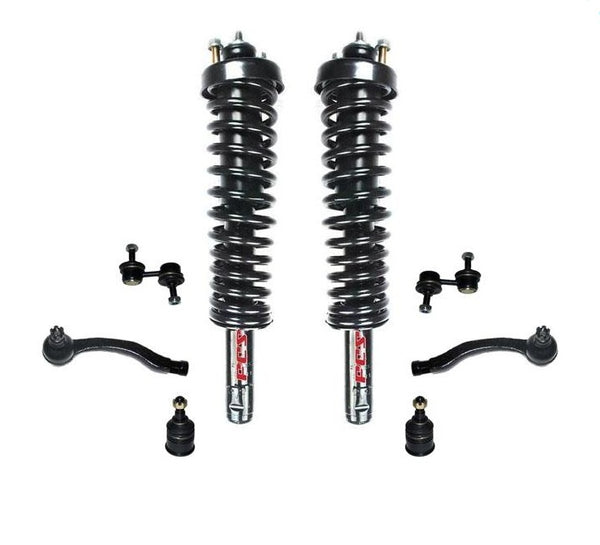 96-00 Civic (2) Soporte de resorte delantero, varillas de amarre de montaje superior, rótulas, barra estabilizadora, 8 piezas