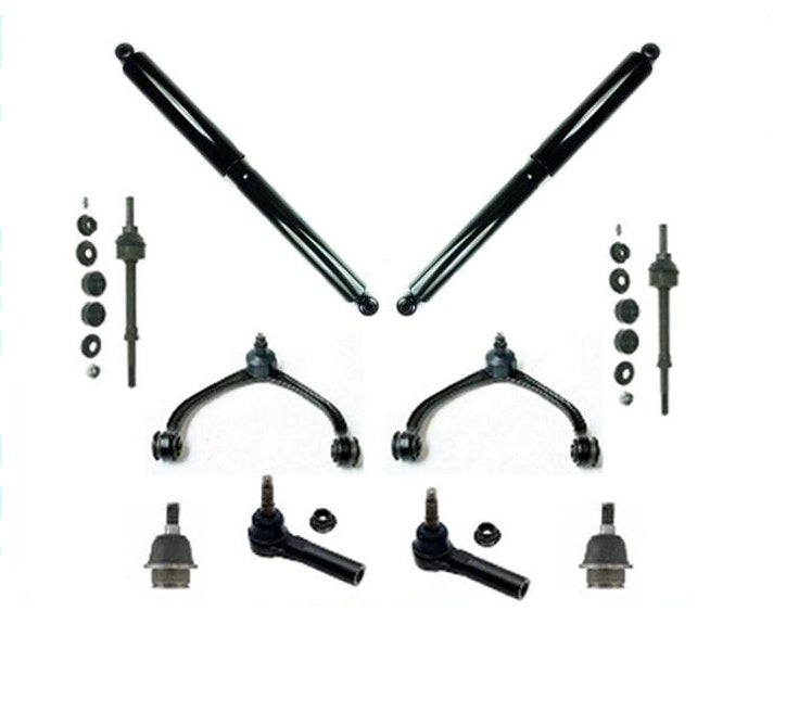 Upper Control Arm Ball Joint Tie Rod Links Shocks for 05-09 Dakota Raider 4WD