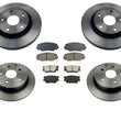 For 06-08 Rav4 With 3 Rd Row Seat Frt & Rr Brake 296mm Rotors & Ceramic Pads