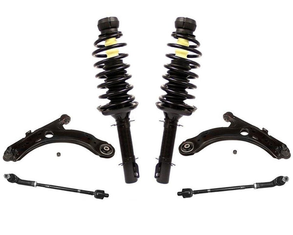 Front Left & Right Lower Control Arms & Tie Rods for Volswagen Jetta 2000-2004