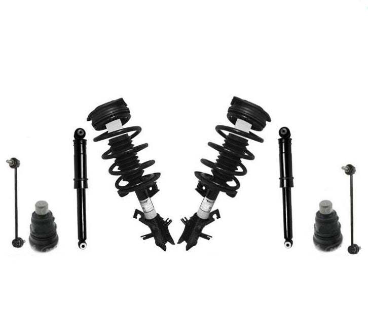 Front Struts Ball Joints Sway Bar Link Rear Shocks Fits07-12 Nissan Sentra