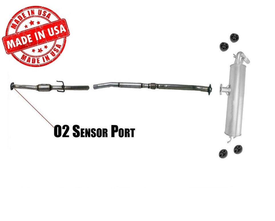 Fits 04-05 Rav4 Rr Under SUV Catalytic Converter Frt & Rr Resonator & Muffler