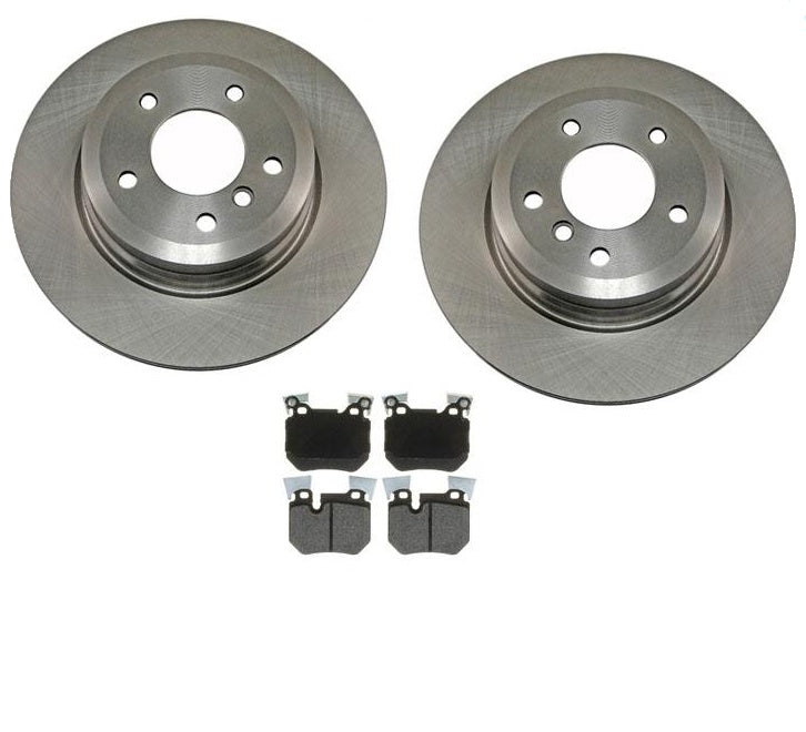 Para rotores de freno trasero BMW 135i 2008-2013 y pastillas de cerámica Dash4 34400 CD1372
