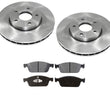Compatible con rotores de freno de disco delantero y pastillas de cerámica para Ford Focus ST 2.0L Turbo 13-14.