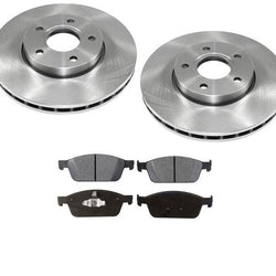 Compatible con rotores de freno de disco delantero y pastillas de cerámica para Ford Focus ST 2.0L Turbo 13-14.