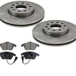 Disc Brake Rotor Front With Ceramic Pads Fits For 10-13 A3 TDI VW Beetle
