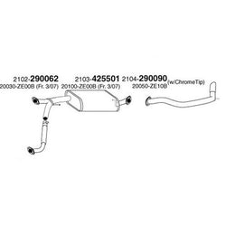 Fits for Pro Date 03/07 to 15 Armada 5.6L Muffler Pipe Exhaust System Chrome Tip