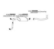 Fits for Pro Date 03/07 to 15 Armada 5.6L Muffler Pipe Exhaust System Plain Tip