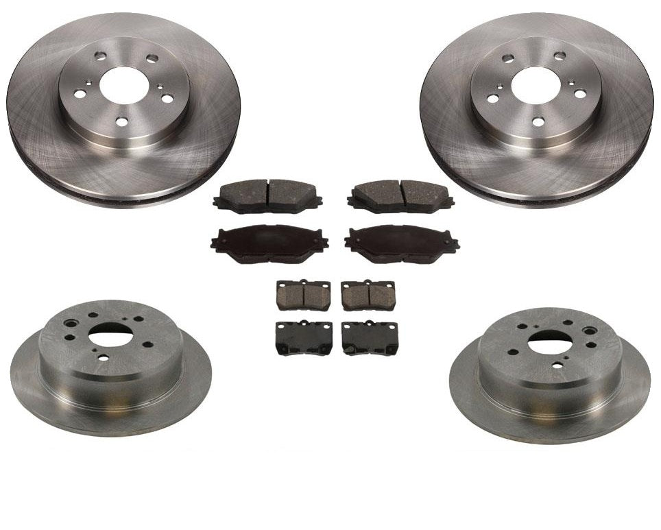 Se adapta a Lexus IS250 06-08 rotores de freno delanteros y traseros y pastillas de cerámica 6 piezas