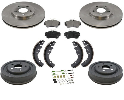 01-04 PT Cruiser No ABS No Turbo Disc Brake Rotors Ceramic Pads Drums Shoes Spg