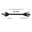 New Front CV Drive Shaft for 02-06 Audi TT Quattro 1.8L WITH 18 INCH RIMS ONLY