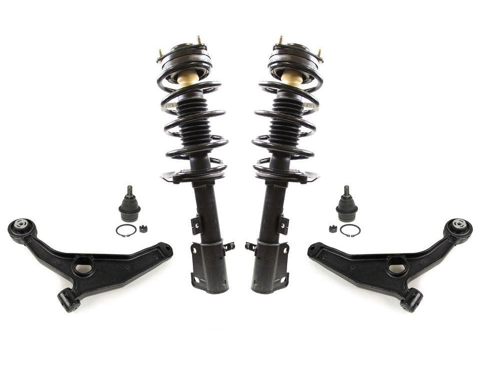Fits 07-09 Sebring 2.4L 4 Door FWD Only Comp Shock Spring Struts Control Arm 6Pc