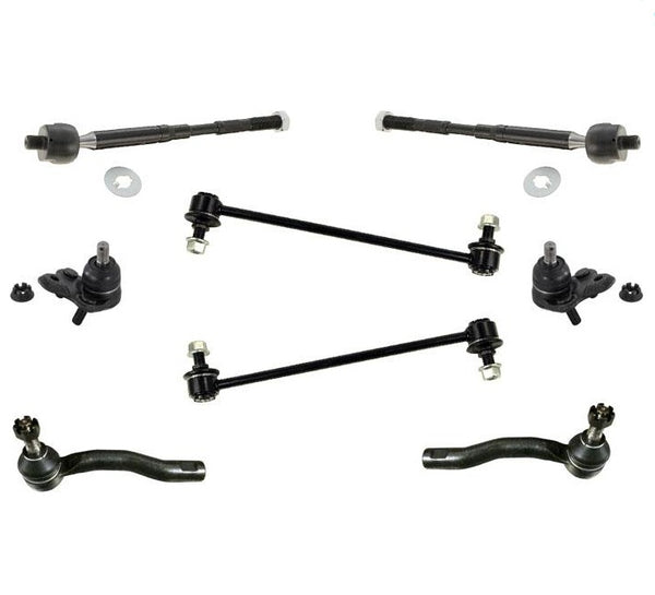 Fits For 03-08 Corolla Lower Ball Joints Tie Rod Ends Frt Sway Bar Links 8Pc Kit