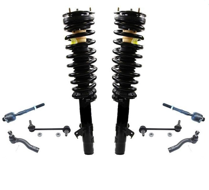 06-09 Fusion Milan 2.3L FWD (2) Front Spring Strut mounts Tie Rods Sway Bar 8Pc