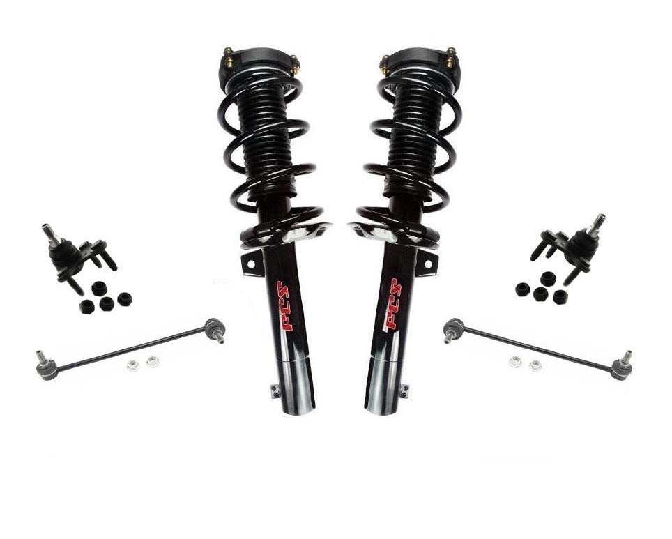 Se adapta a Jetta 2.5L 05-2012 sin suspensión deportiva Bola de puntal de resorte delantero Jts 6 piezas