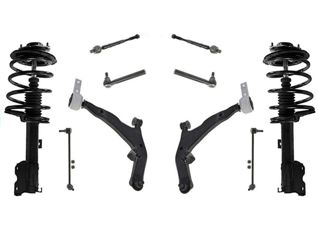 2003-2004 Murano puntales delanteros completos y kit de chasis de 8 piezas brazos inferiores delanteros
