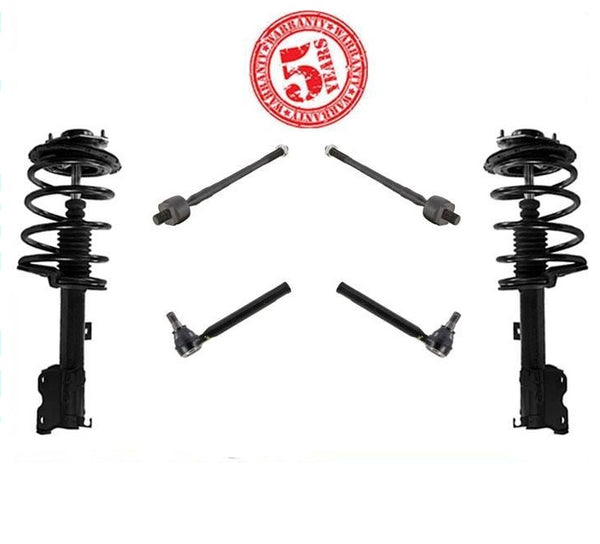 Front Complete Shock Struts Outer & Inner Tie Rods For Murano 2005 2006 2007