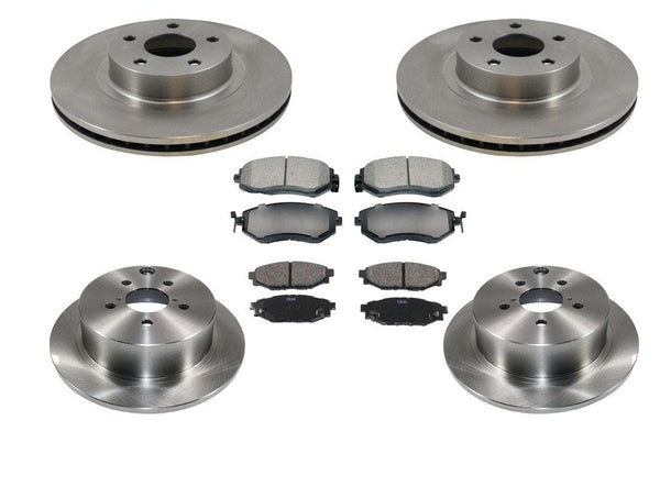 Fits 2012-2015 Impreza Sedan Wagon 2.0L Non Turbo Frt & R Rotors & Ceramic Pads