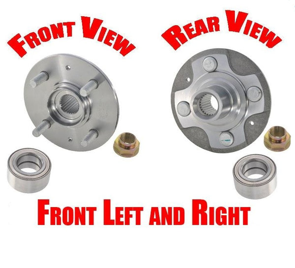 Fits 01-05 Honda Civic (2) Front Left & Right Spindle Wheel Hub & Bearing
