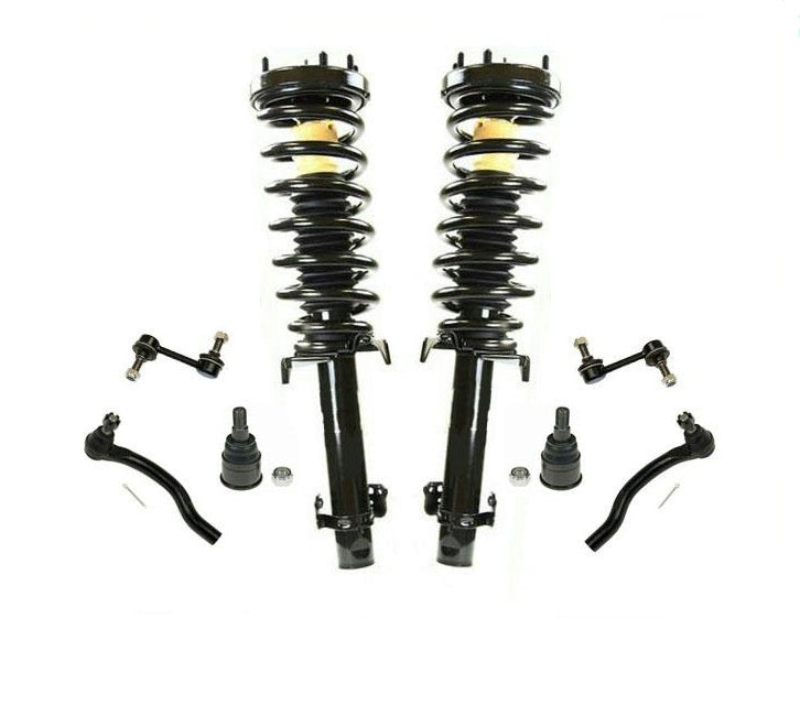 Front Struts Sway Bar Tie Rods Ball Joints for Honda Accord 2.4L Only 8pc 08-12
