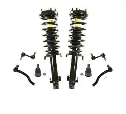 Front Struts Sway Bar Tie Rods Ball Joints for Honda Accord 2.4L Only 8pc 08-12