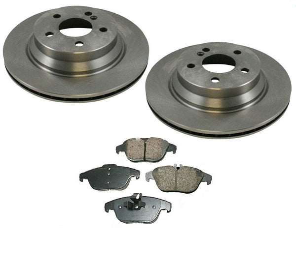 Fits 13-15 GLK250 10-15 GLK350 (2) Rear Brake Rotors & Front Brake Pads