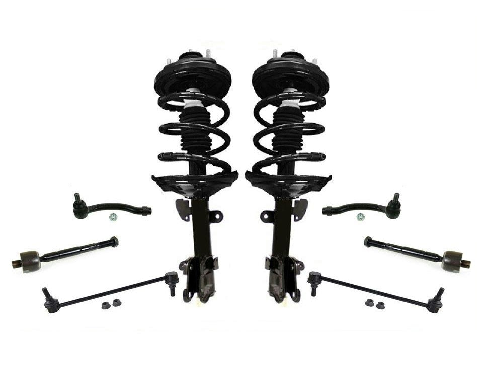 2 Frt Comp Shock Spring Strut Fits 07-13 MDX AWD Without Electronic or Sport 8Pc