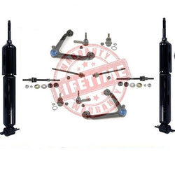 02-05 Ram 1500 4x2 Upp Control Arm Low Ball Joint In out Tie Rods Sway Shocks 12