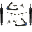 02-05 Ram 1500 4x4 Upp Control Arm Low Ball Joint In & Out Tie Rods Shocks 10Pc