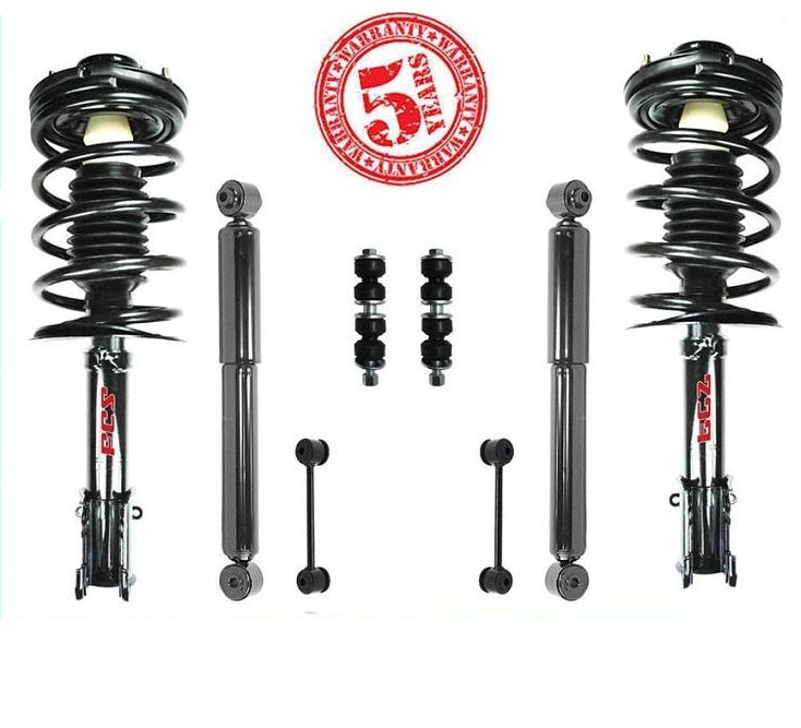 PT CRUISER 01-10 Left & Right Complete Struts - Rear Shocks & Sway Bar Links