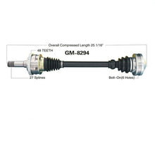 CONJUNTO DEL EJE DE IMPULSIÓN CV TRASERO Se adapta a Cadillac Catera TRASERO 1997-2001