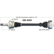 CV DRIVE AXLE SHAFT ASSEMBLY REAR Fits for 1997-2001 Cadillac Catera REAR