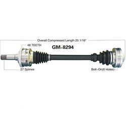 CV DRIVE AXLE SHAFT ASSEMBLY REAR Fits for 1997-2001 Cadillac Catera REAR