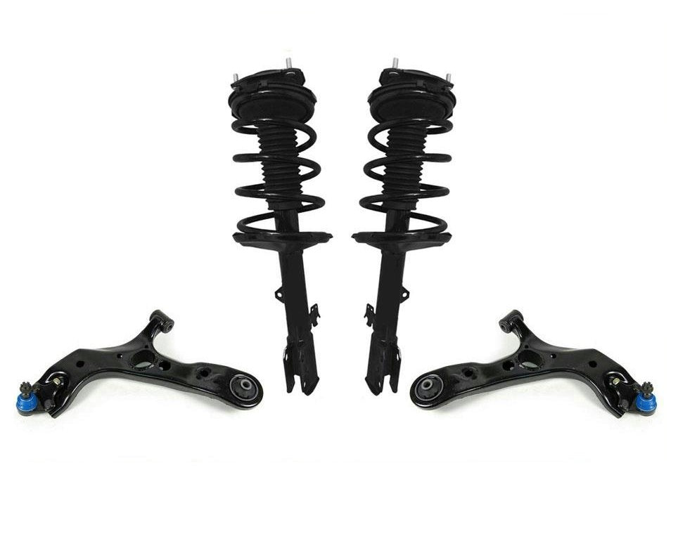Se adapta a llantas de aleación Rav4 W 06-08 V6 3.5L brazos de control de resortes helicoidales delanteros, 4 piezas