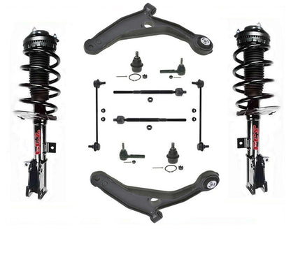 Ft Coil Spring Struts Lower Control Arms Ball J for Dodge Avenger R/T 2008-2014