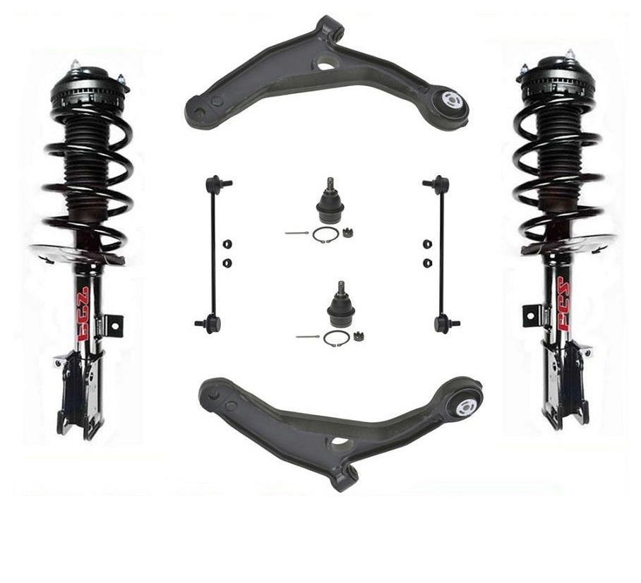 Kit de puntal delantero completo y chasis de 6 piezas para Chrysler 200 Dodge Avenger