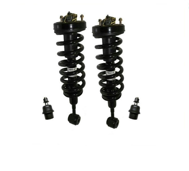 05-08 For Ford F150 4 Wheel Drive Pick Up Coil Spring Struts Mount W Ball Joints