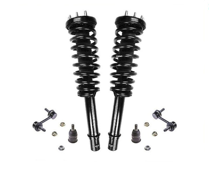 03-07 Accord F Coil Spring Strut and Upper Mount Ball Joints Sway Bar Links 6pc