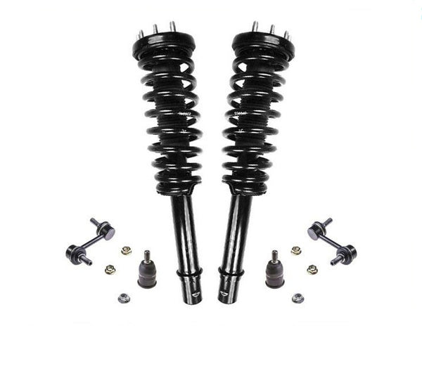 03-07 Accord F Coil Spring Strut and Upper Mount Ball Joints Sway Bar Links 6pc