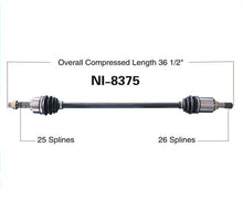 CONJUNTO DEL EJE DE IMPULSIÓN CV DELANTERO DERECHO PARA SOPORTE NISSAN VERSA SEDAN 12-13