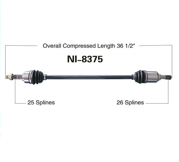 CV DRIVE AXLE SHAFT ASSEMBLY FRONT RIGHT SIDE FOR 12-13 NISSAN VERSA SEDAN STAND