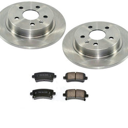 2 rotores de disco de freno trasero con pastillas de cerámica para Regal 11-16 con rotores sólidos 